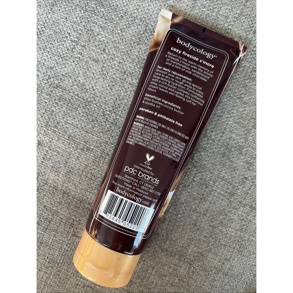 Bodycology Shea Butter Body Cream Lotion Moisturizer Cozy Fireside S'more 8oz